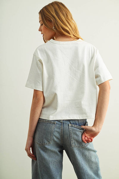 Short Sleeve Top: White