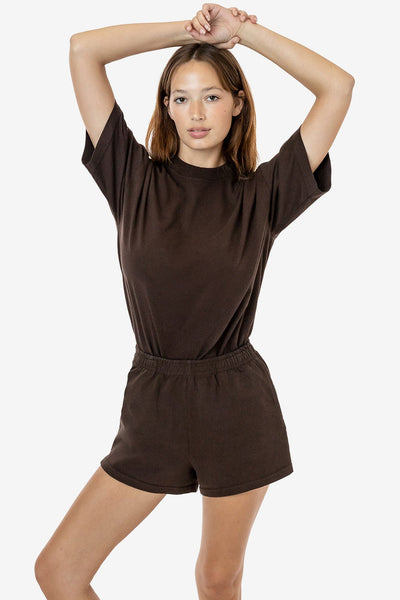 Heavy Jersey Garment Dye Shorts - Chocolate