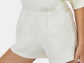 Heavy Jersey Garment Dye Short Shorts - Cream