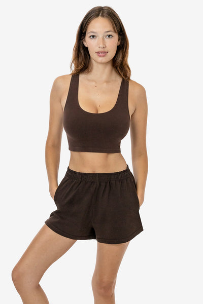 Heavy Jersey Garment Dye Shorts - Chocolate