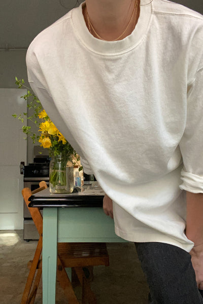 Sunday Tee: White Cotton