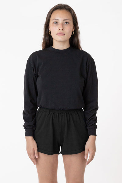 Heavy Jersey Garment Dye Shorts - Black