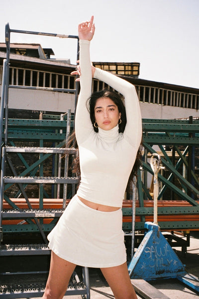 Garment Dye Skort - Creme