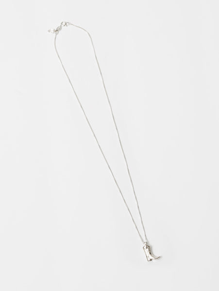 sterling cowboy boot necklace