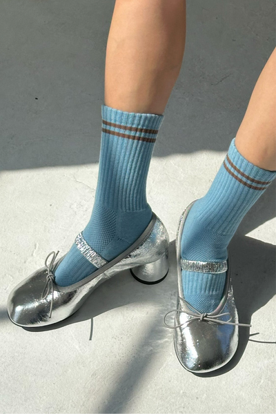 Boyfriend Socks: Powder Blue
