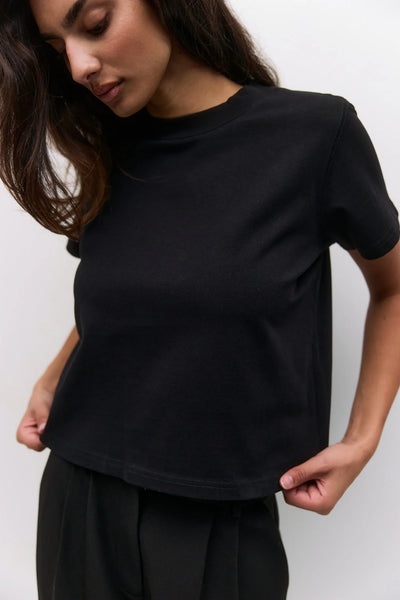 Heavyweight Cotton T-Shirt: BLACK