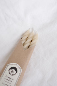 beige beeswax spiral set