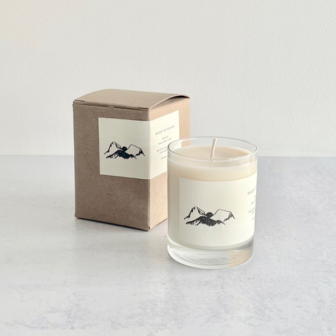 moon fire - hickory, embers and smoke soy candle
