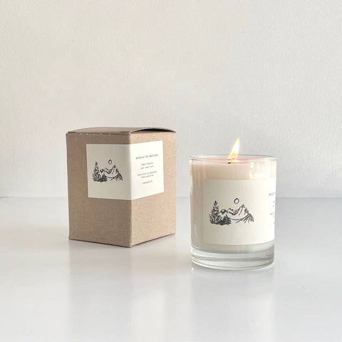 mellow mountain - earth, smoke and leaves soy candle
